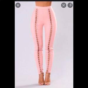 Fashion Nova lace up pants